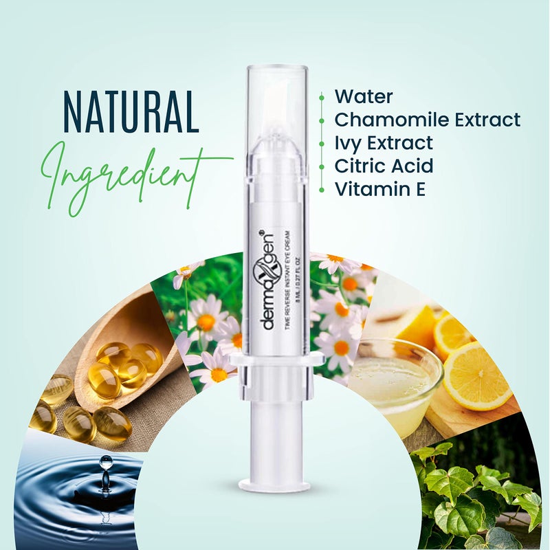 DERMAXGEN Puffy Eye Treatment Time Reverse Instant Anti-aging Eye Cream New Advanced Formula - Visibly Reduce Under-eye Bags, Wrinkles, Dark Circles, Fine Lines & Crow's Feet Instantly - 8ml - Image 2