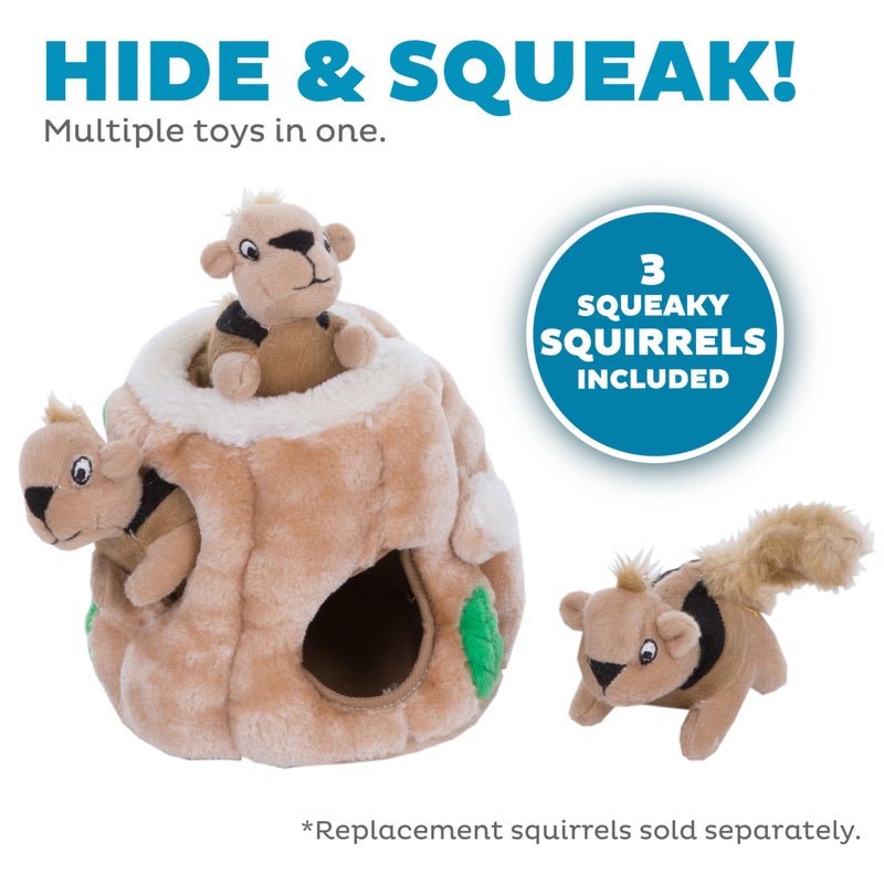 Outward Hound Hide A Squirrel Plush Dog Toy Puzzle, Small - Image 3