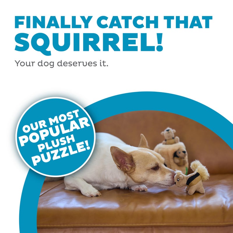 Outward Hound Hide A Squirrel Plush Dog Toy Puzzle, Small - Image 2