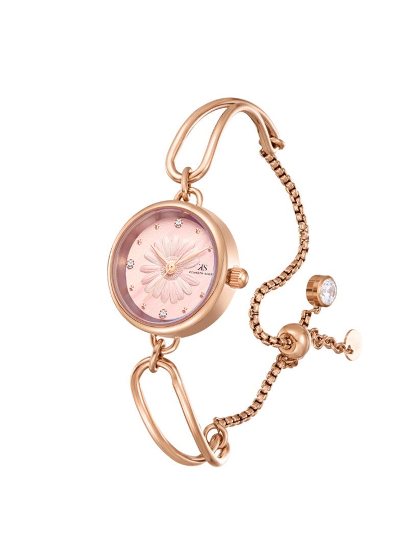 KENNETH SCOTT - Women's Analog Round Shape Alloy Wrist Watch K23505-RBKK - 28 Mm - Image 1