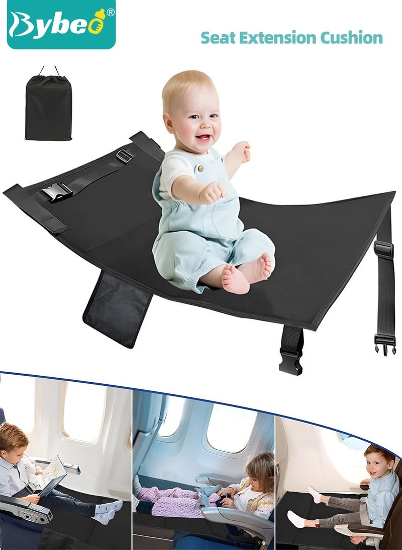 Bybeo Toddler Airplane Bed, Kids Airplane Extender, Portable Toddler Travel Bed, Foldable Aircraft Bed, Airplane Footrest for Kids Seat Extender, Compact with Storage Bag for Airplane Travel Accessories  - Image 1