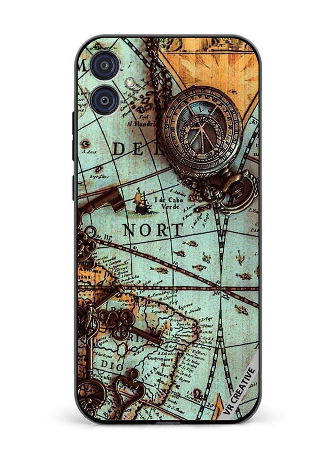 VR CREATIVE Protective Case Cover For Samsung Galaxy M04/F04 Compas Design Multicolour - Image 1