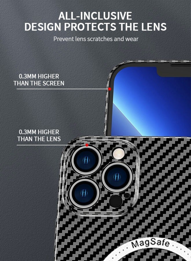 GROIC Compatible with iPhone14 Pro Case, Carbon Fiber Slim Phone Shell, MagSafe Accessories, Shock Resistant Support Wireless Charging Cover 6.1 Inch - Image 4