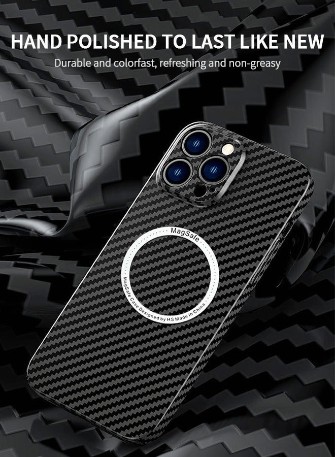 GROIC Compatible with iPhone14 Pro Case, Carbon Fiber Slim Phone Shell, MagSafe Accessories, Shock Resistant Support Wireless Charging Cover 6.1 Inch - Image 2
