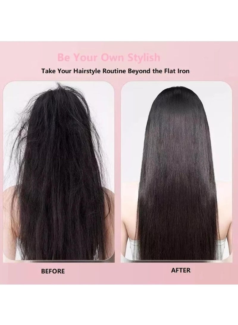 ARGT فرشاة فرد الشعر المحمولة بدون سلك، مشط فرد مصغر للسفر، قابلة للشحن عبر USB، مشط ساخن بأيونات سلبية للرجال والنساء، أداة تصفيف شعر خفيفة وآمنة، سوداء - Image 2