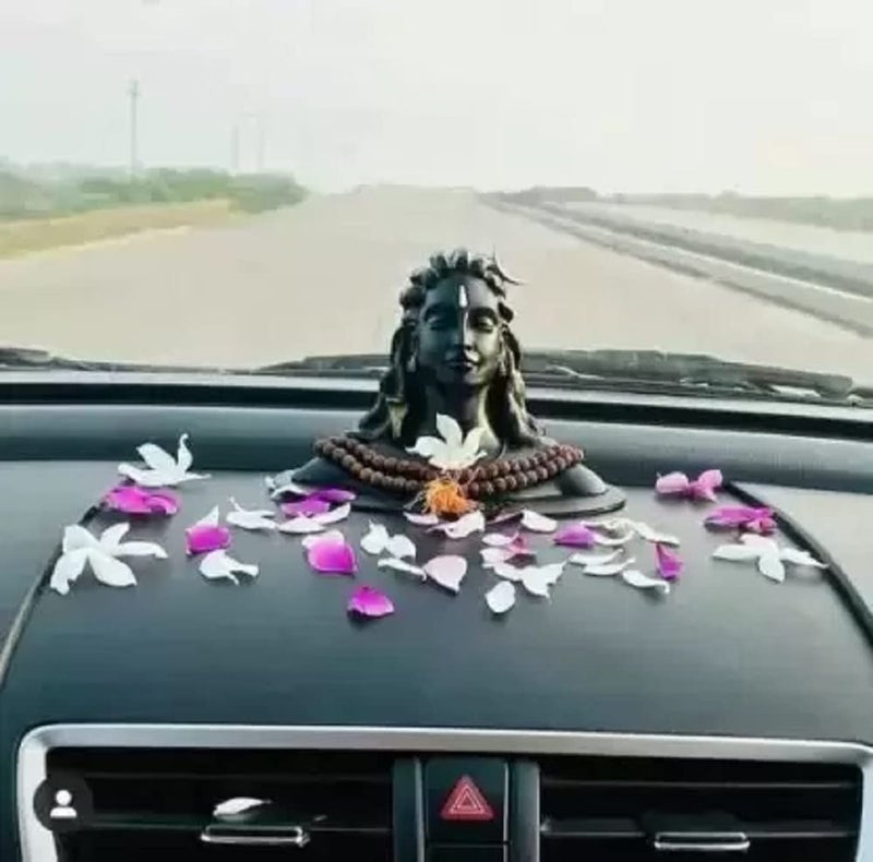 Navyaksh Handcrafted Adiyogi Shiva God Idols Statue for car Dashboard Decorative Showpiece (Shiva Idol 01) - Image 3