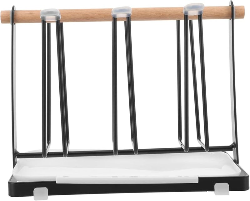 حامل الأكواب المعدني صينية حامل أكواب القهوة المضادة للغبار رف عرض الأكواب حامل تخزين المطبخ منظِّم - Image 1