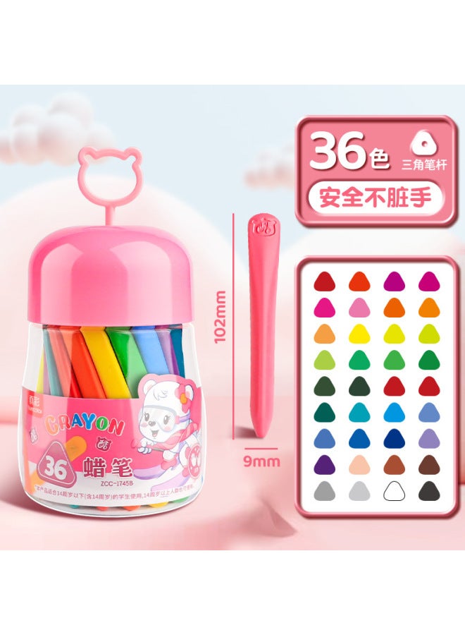 True Color Crayons That Do Not Dirty Hands, Kidsren's Safety Non-stick Hand Paintbrushes, Kindergarten Colorful Sticks, Washable Plastic Crayons - Image 1