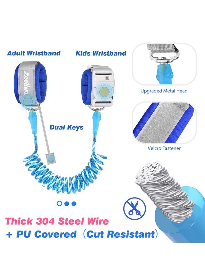 Zooawa Toddler Leash 2Pack Toddler Kids Harness Anti Lost Wrist Link With Magnetic Lock Reflective Safety Walking Harness Wristband Leashes For 234 Years Old Boys Girls Blue+Pink - Image 3