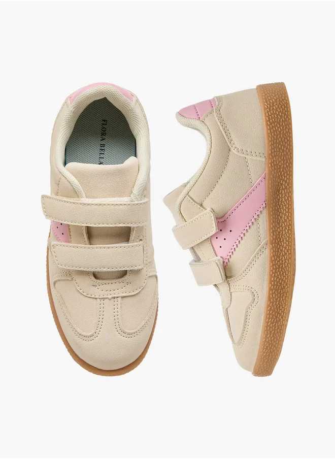 Flora Bella By Shoexpress Girls Panelled Sneaker with Hook and Loop Closure