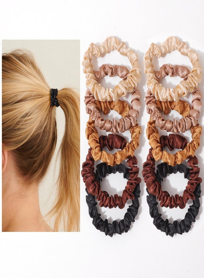 Raicegs 20Pcs Thick Hair Ties & Silk Scrunchies Set for Women Satin Hair Scrunchies Elastic Hair Ties for Thick Hair Braided No Damage Ponytail Holders Hair Accessories for Women - Image 3
