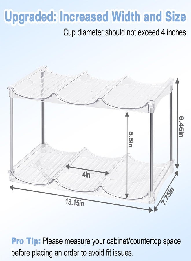 منظم زجاجات مياه (عبوتان)، حامل زجاجات مياه قابل للتكديس - حامل أكواب ستانلي لخزائن المطبخ، منظم تخزين لأكواب ستانلي من أوالا سعة 40 أونصة، منظم أكواب لتخزين الزجاجات - Image 2