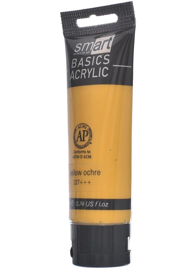 Smart Smart STK1-701 High Quality Basics Acrylic Color Tube 75ml (227+++) - Yellow Ochre  - Image 2