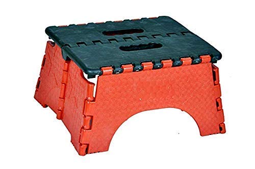 Sygnius Super Strong Folding Step Stool Table for Adults and Kids Kitchen Space Saving Step Stools Garden Step Stool Lightweight Plastic Foldable Step StoolMulticolour - Image 1