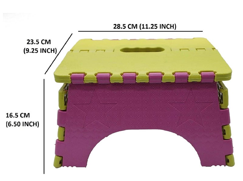 Sygnius Super Strong Folding Step Stool Table for Adults and Kids Kitchen Space Saving Step Stools Garden Step Stool Lightweight Plastic Foldable Step StoolMulticolour - Image 2