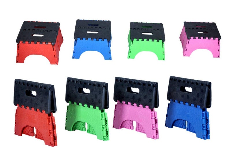 Sygnius Super Strong Folding Step Stool Table for Adults and Kids Kitchen Space Saving Step Stools Garden Step Stool Lightweight Plastic Foldable Step StoolMulticolour - Image 3