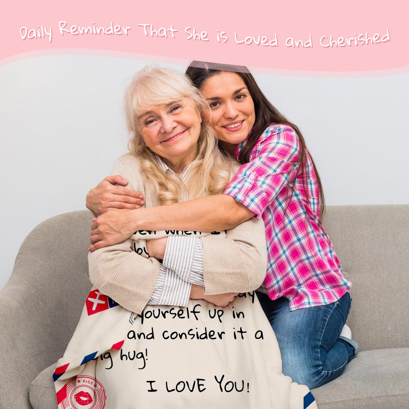 Yufrtck Grandma Gifts  Valentines Day Birthday Gifts for Grandma  Gift Ideas for Grandma  Grandmother Gifts Throw Blanket 60"" x 50""  Presents for Grandma from Granddaughter/Grandson/Grandkids/Grandchildren - Image 3