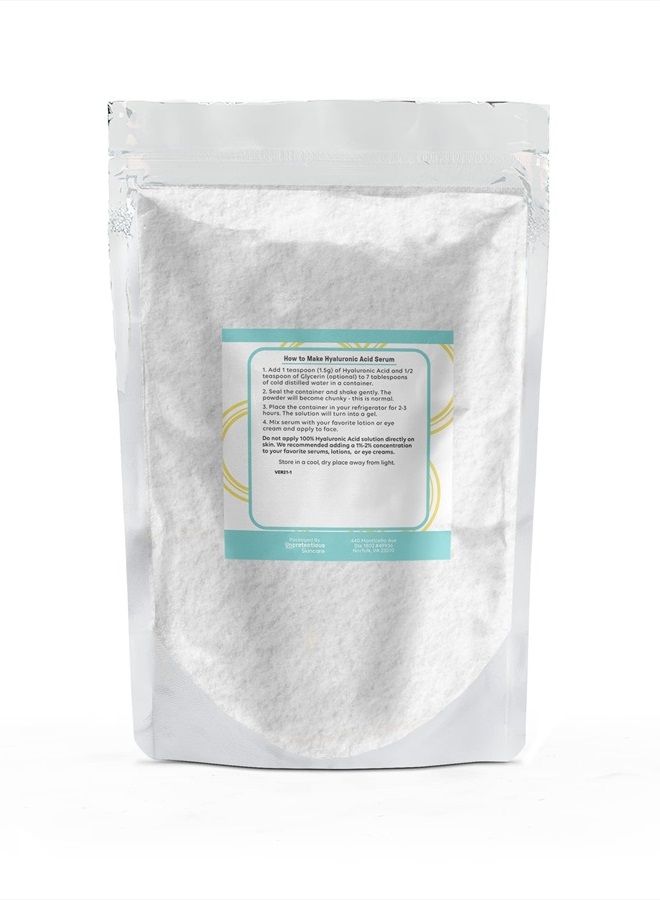 Unpretentious Hyaluronic Acid Powder (1 oz) Food & Cosmetic Grade, Clear Resealable Bag - Image 2