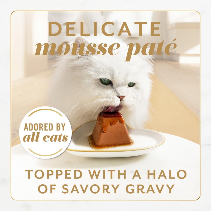 Fancy Feast Gems Pate Cat Food Mousse Chicken or Beef and a Halo of Savory Gravy Wet Cat Food Variety Pack - (1) 8 ct. Boxes - 8 ct. Box - Image 2