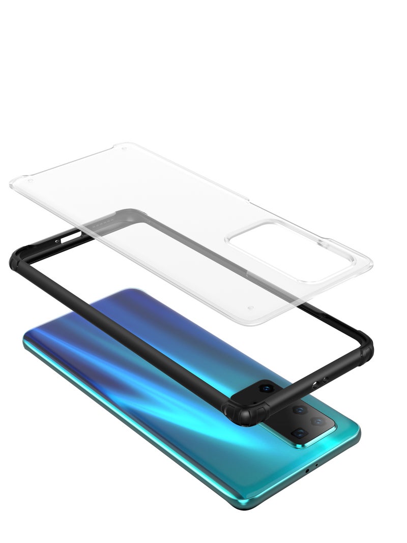 Generic (Unbranded) For HUAWEI P40 Pro Case PC Matte bottom TPU Soft Edge Cover Shockproof Mobile Phone black - Image 3