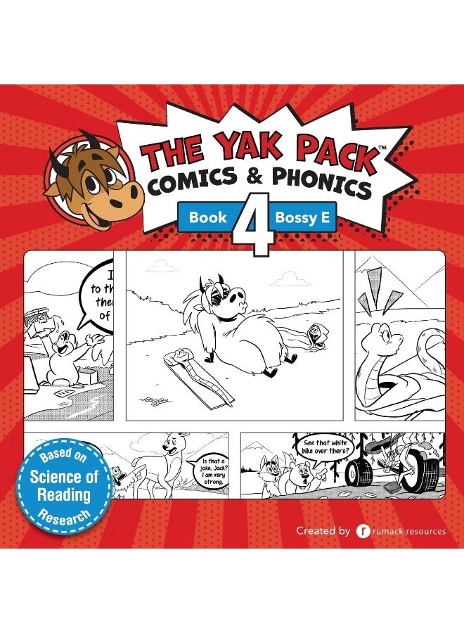 The Yak Pack: Comics & Phonics: Book 4: Learn to read decodable Bossy E words  - Image 1