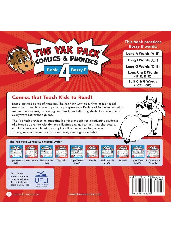 The Yak Pack: Comics & Phonics: Book 4: Learn to read decodable Bossy E words  - Image 2