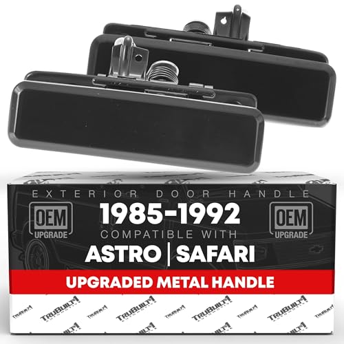 T1A Exterior Front Driver Passenger Door Handle Compatible with 19851992 Chevrolet Astro Lumina 8592 GMC Safari Pontiac Trans Sport Oldsmobile Silhouette Metal OEM 12545595 - Image 1