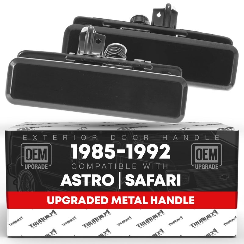 T1A Exterior Front Driver Passenger Door Handle Compatible with 19851992 Chevrolet Astro Lumina 8592 GMC Safari Pontiac Trans Sport Oldsmobile Silhouette Metal OEM 12545595 - Image 3