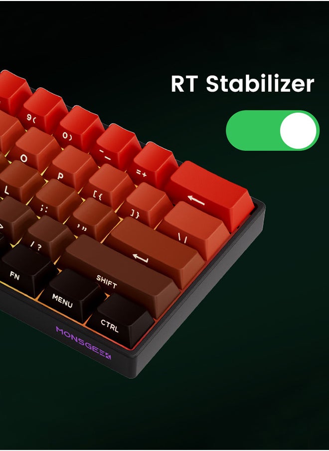 Akko MonsGeek FUN60 Pro Mechanical Keyboard Magnetic Switch 60% Gaming Keyboards Rapid Trigger 0.01mm Tri-modes Single 8K Custom Keyboard