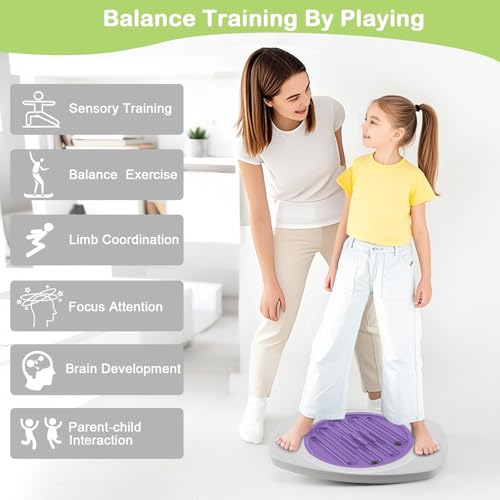 Zozimix Balance Board with Maze for Kids, 20 inch Labyrinth Wobble Board Rocking Seesaw Sensory Training with 2 Balls & 2 Replacement Labyrinth Disks, Non-Slip Pedals Indoor Outdoor for Boys Girls - Image 3