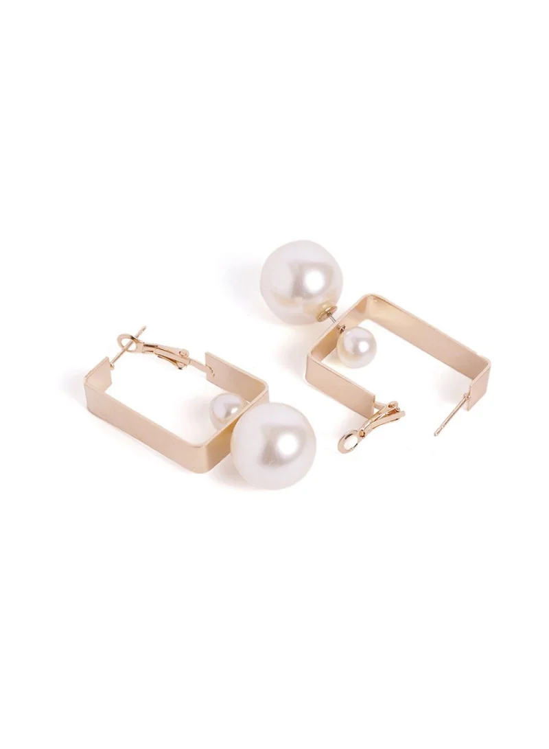 Priyaasi Pearls Studded Drop Earrings