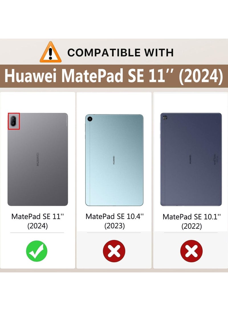 Kids Case for Huawei MatePad SE 11 (2024), Heavy Duty EVA Foam Shockproof Cover Kids Proof Case with Stand (Purple) - Image 2