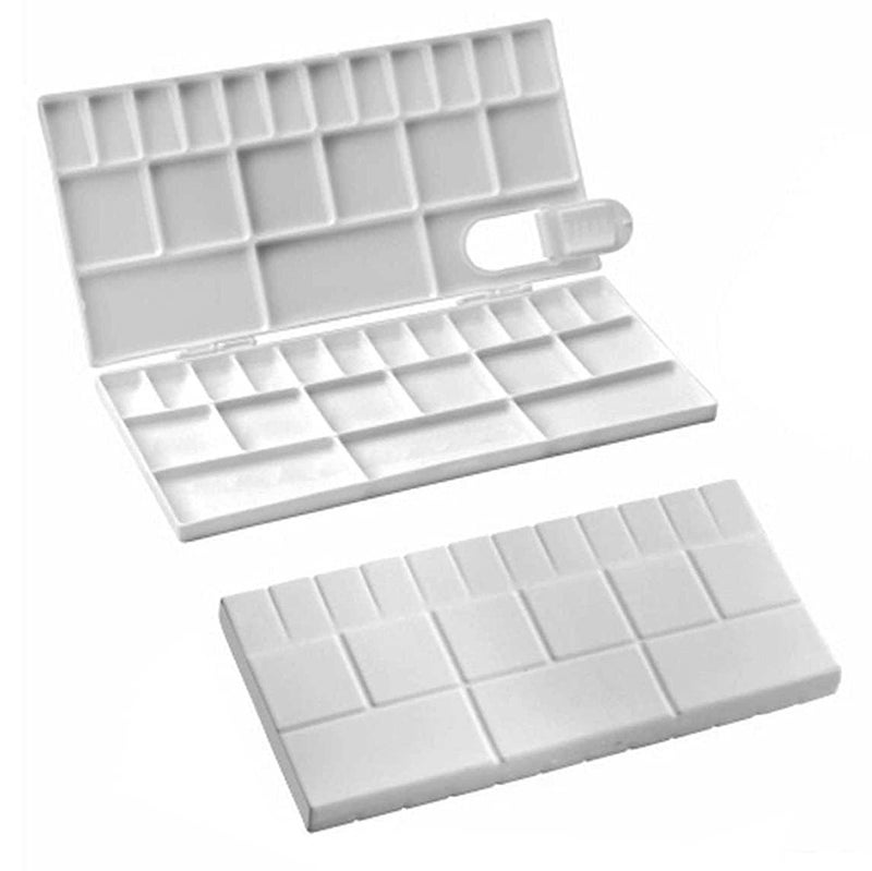 Faded Folding Plastic Paint Palette – Compact Mixing Tray for Watercolor, Gouache, Acrylic & Oil Paint – Ideal for Professional Artists, Students & DIY Painting Projects (Medium) - Image 1