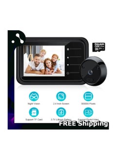 WSDCAM 2.4Inch LCD Video Peephole Doorbell Camera IR Night Vision Video Eye Door Bell Visual Doorbell Smart Home Outdoor Camera