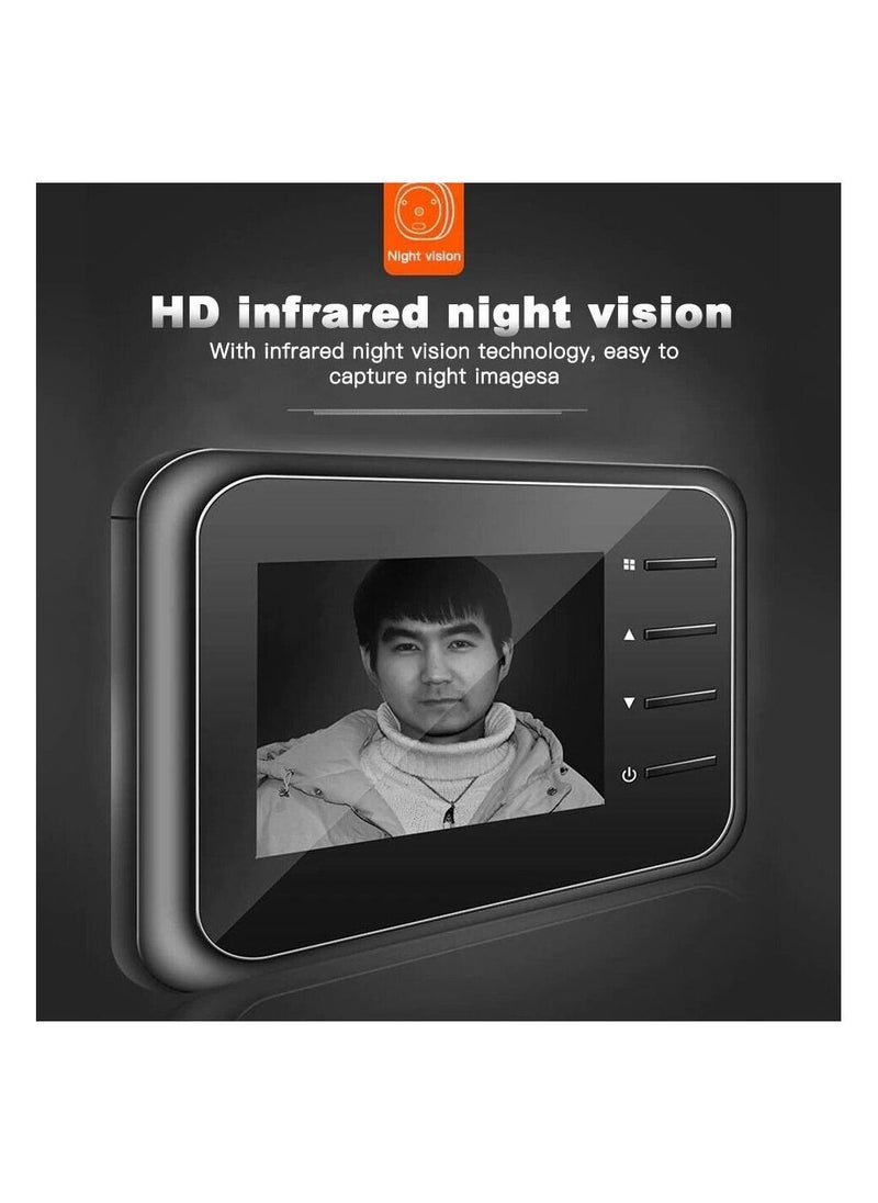Generic - WSDCAM 2.4Inch LCD Video Peephole Doorbell Camera IR Night Vision Video Eye Door Bell Visual Doorbell Smart Home Outdoor Camera - Image 1