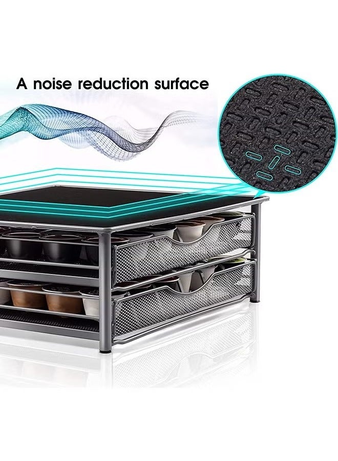 Beauenty Coffee Pod Holder, 72 Dolce Gusto Pod Holders, Coffee Capsules Storage Drawer with Coffee Machine Stand & Non - Slip Feet - Image 4