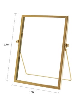 BUPY 22*17CM Picture Frames,Gold Photo Frame Decor with Plexiglas Cover High Definition Glass Desk Pictures Display  - Image 3