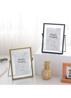 BUPY 22*17CM Picture Frames,Gold Photo Frame Decor with Plexiglas Cover High Definition Glass Desk Pictures Display  - Image 5