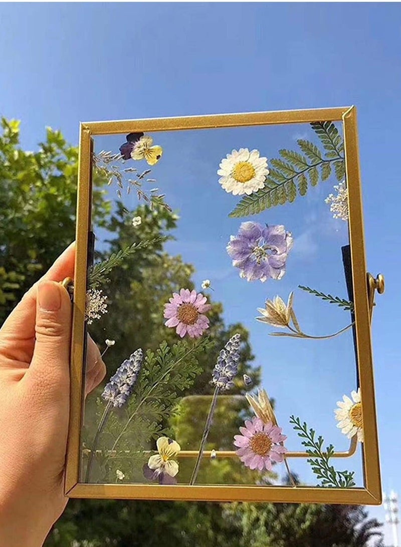 BUPY 22*17CM Picture Frames,Gold Photo Frame Decor with Plexiglas Cover High Definition Glass Desk Pictures Display - Image 4