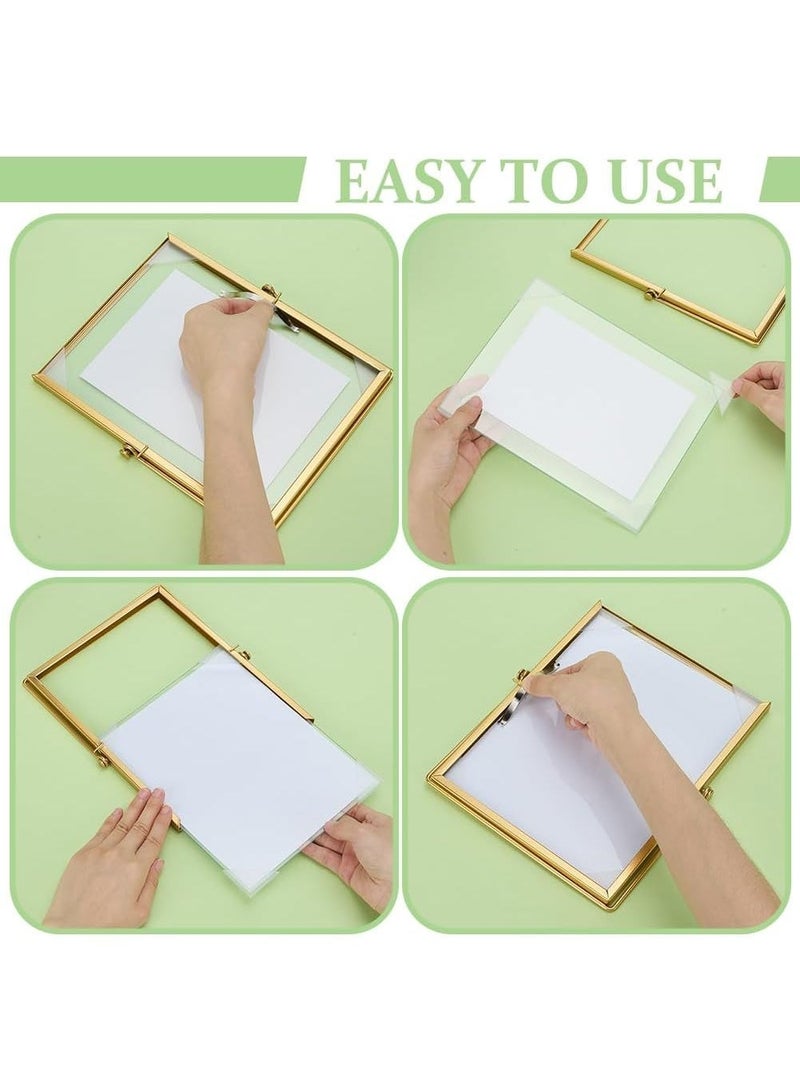 BUPY 22*17CM Picture Frames,Gold Photo Frame Decor with Plexiglas Cover High Definition Glass Desk Pictures Display - Image 5
