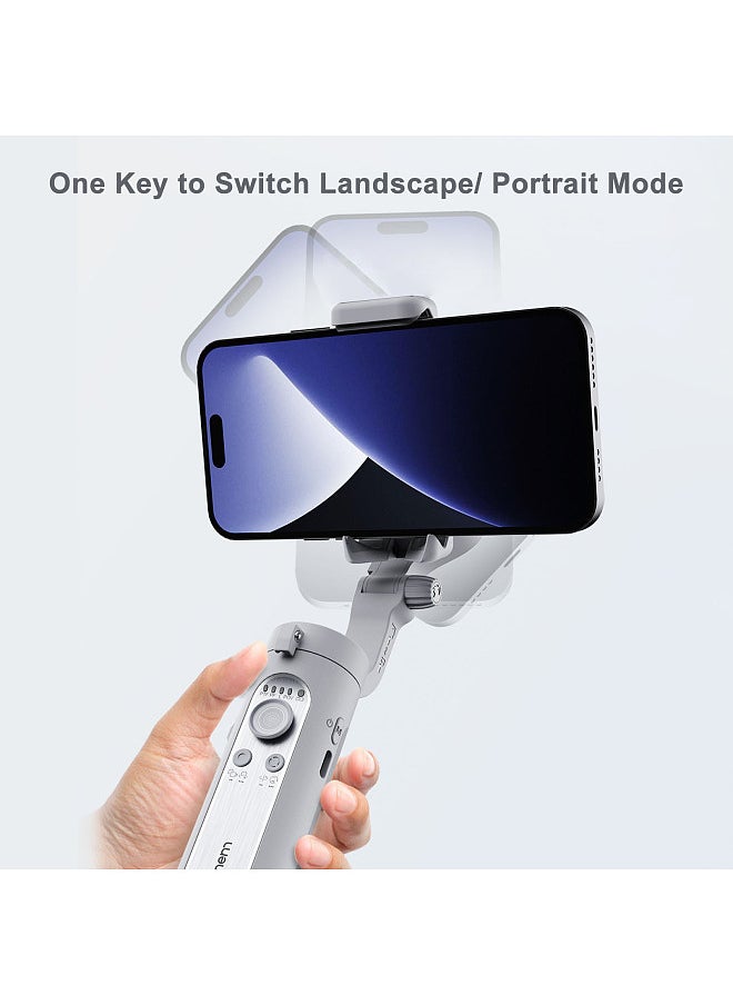 3-Axis Smartphone Gimbal Stabilizer Portable Phone Vlog Gimbal Anti-shake with Mini Tripod 280g Load Capacity Replacement