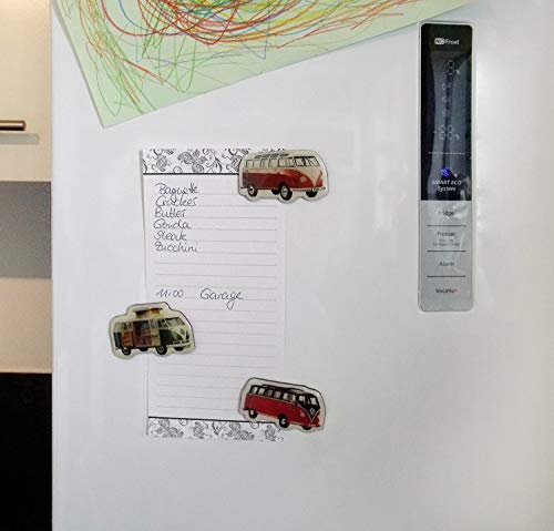 BRISA VW Collection - Volkswagen Refrigerator Office Pinboard Magnets with T1 Bus Motifs (3-Piece Set/Camper/Multicolor) - Image 5
