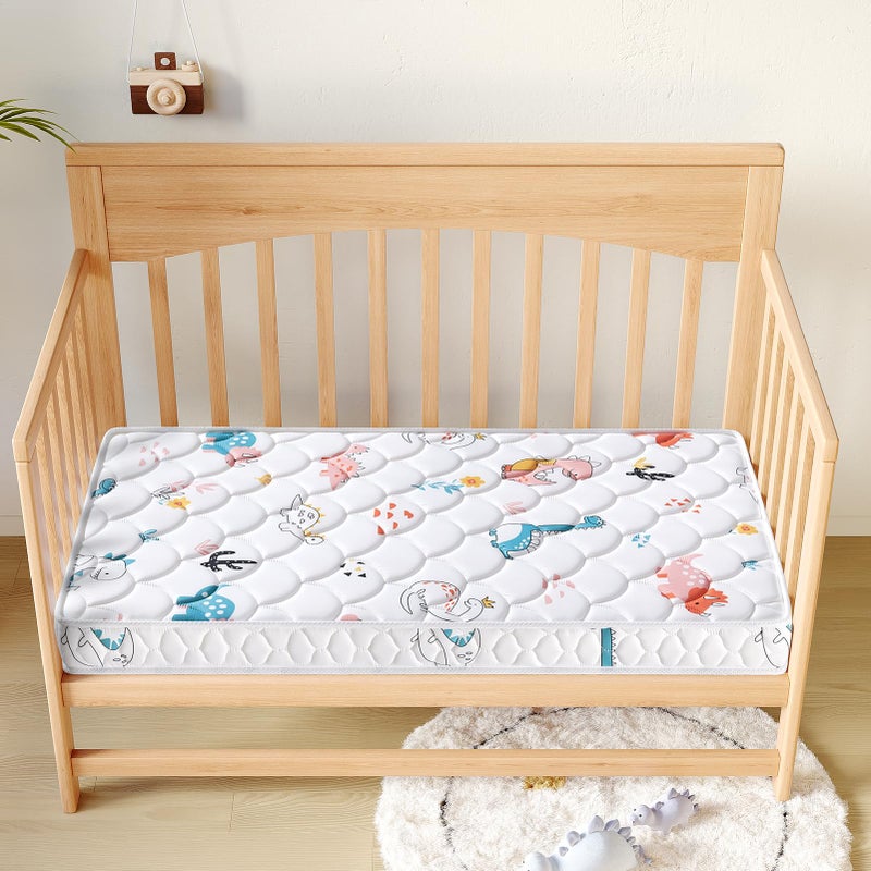 Letmxiu Premium 5" Crib Mattress and Toddler Mattress, Dual-Sided and Firm Toddler Bed Mattress, Hypoallergenic Toddler Mattress for Toddler Bed, Non-Toxic Fits Standard Crib and Toddler Bed - Image 2