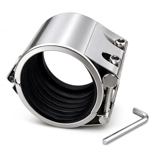 AYCWJZM Pipe Repair Clamp,4 inch(106mm-112mm) Stainless Steel Leak Sealer, Heavy Duty Pipe Leak Repair Kit for Metal & PVC Pipes, for Burst & Crack Water Pipe Emergency Maintenance - Image 1