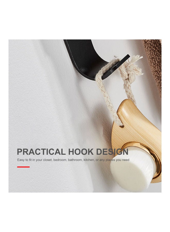 نيبمينينت حامل مناشف دوار قابل للطي مزود بعدد 3 خطافات أسود 33 x 26سم - Image 5