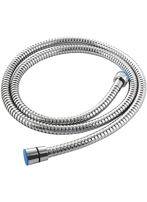 FOSSA Shower Hose 304 Stainless steel Shower Hose Chrome plated Flexible Shower Hose Explosionproof Handheld Shower Head Hose Extra Long Shower Hose with Brass Insert Nut1 Meter  - Image 1
