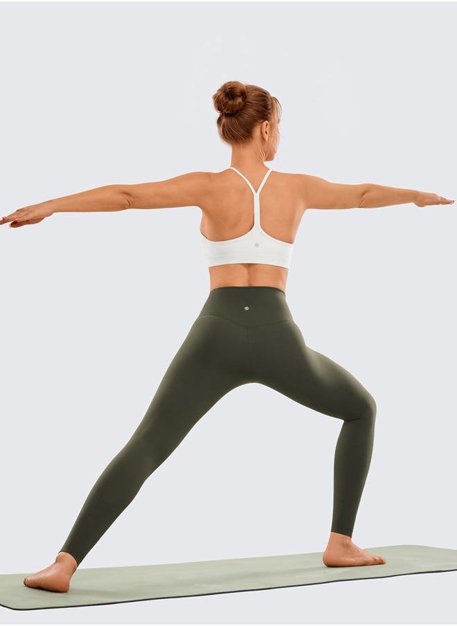 CRZ YOGA Womens Brushed Naked Feeling Workout Leggings 28"- High Waisted Gym Compression Tummy Control Yoga Pants Olive Green Small  - Image 3