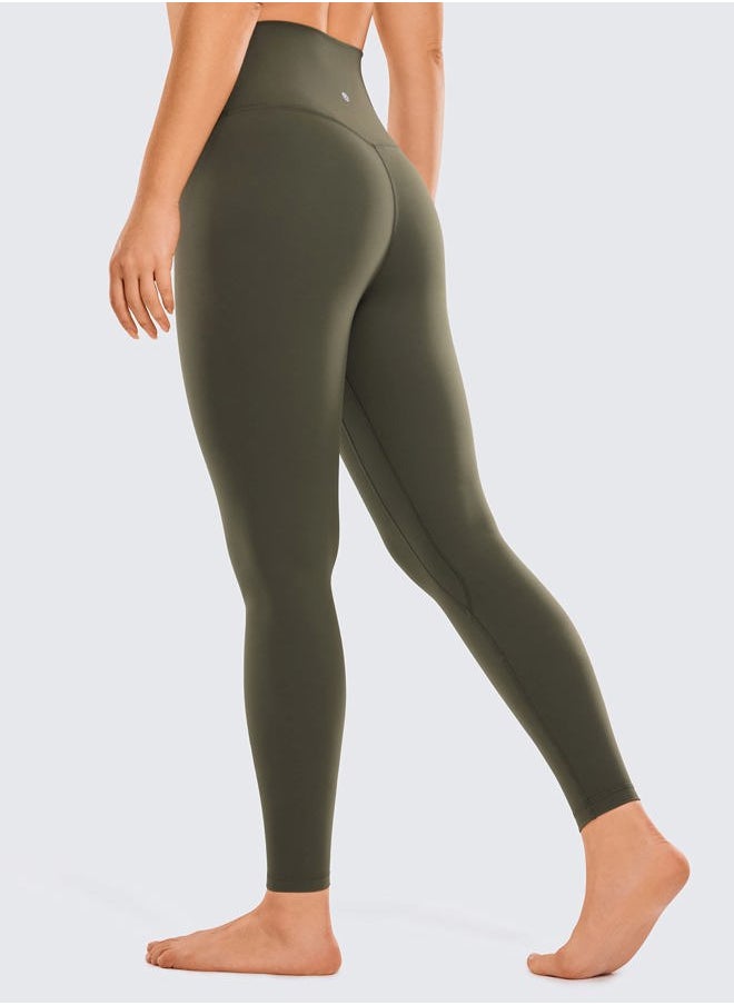 CRZ YOGA Womens Brushed Naked Feeling Workout Leggings 28"- High Waisted Gym Compression Tummy Control Yoga Pants Olive Green Small  - Image 2