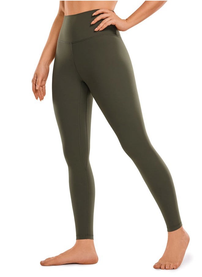 CRZ YOGA Womens Brushed Naked Feeling Workout Leggings 28"- High Waisted Gym Compression Tummy Control Yoga Pants Olive Green Small  - Image 1