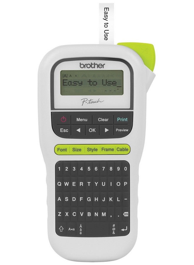 brother P Touch Pth110 Easy Portable Label Maker Lightweight Qwerty Keyboard One Touch Keys White 8 X 4.3 X 2.2 - Image 1